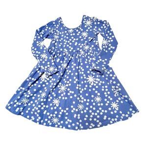 Hanna Andersson Snowflake Skater Dress Size 5